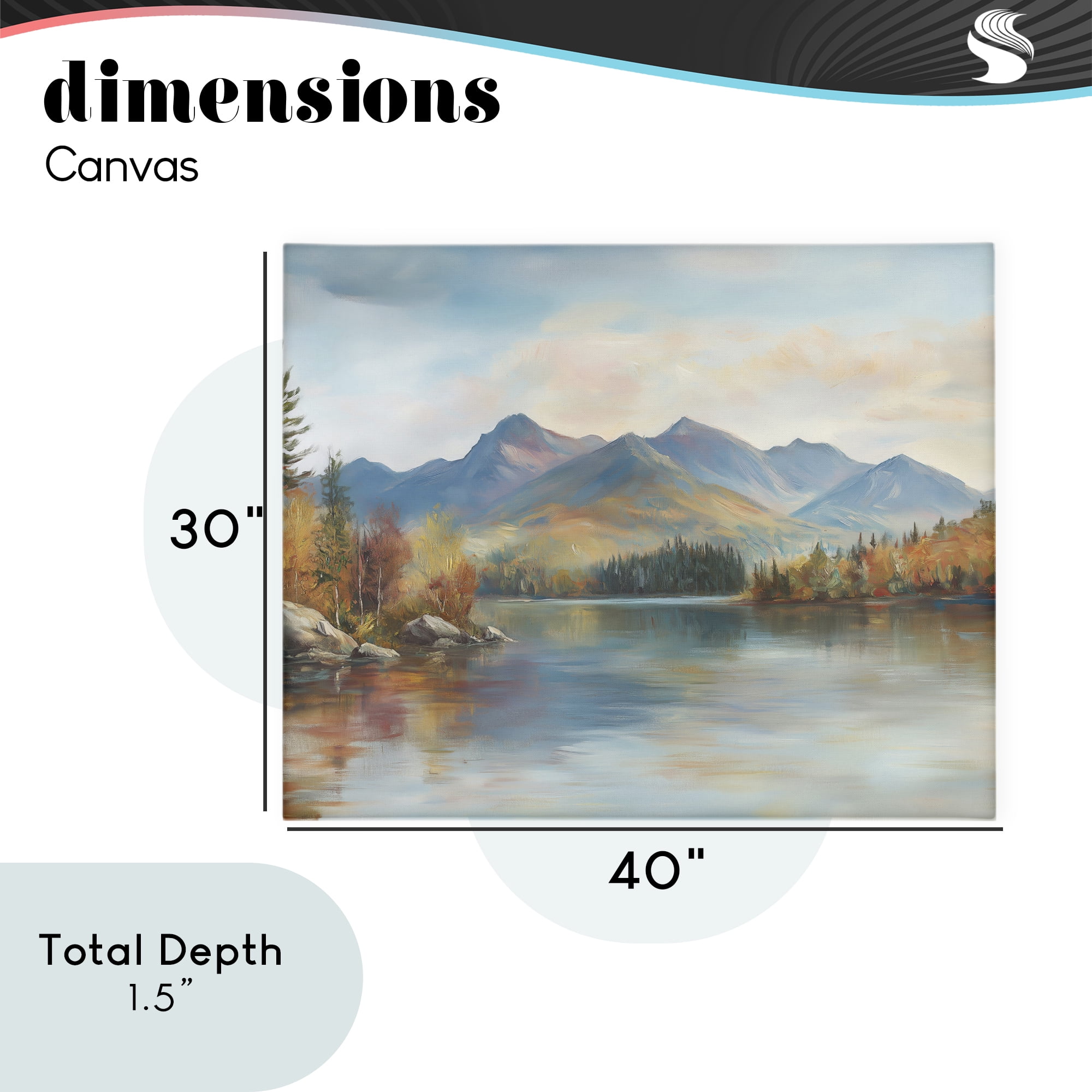 Stupell Industries Rustic Lake Landscape in Fall Canvas Wall Art, design by LSR Design Studio