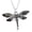 Black, variant on Stained Glass Dragonfly Necklace
