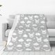 thumbnail image 1 of Balery Rabbit And Cloud Manta de Felpa Suave y Acogedora – Cobija de Franela Aterciopelada para Cama, Lavable y Cálida para Sofá, Mascotas, Transpirable-80"x60", 1 of 7