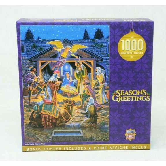 MasterPieces Season's Greeting Holy Night 1000 Piece Puzzle