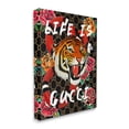 thumbnail image 4 of Stupell Industries Tiger & Roses Phrase Animals & Insects Painting Gallery Wrapped Canvas Print Wall Art, 36 x 48, 4 of 8