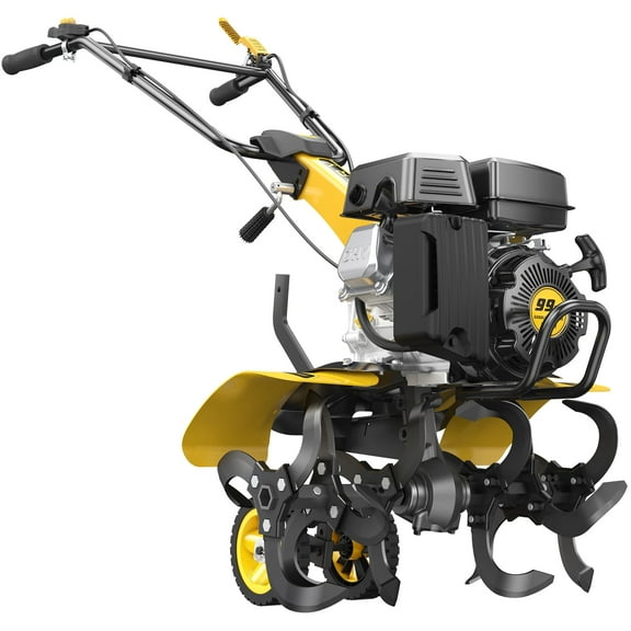 Garden Tiller, 99cc Heavy Duty Gas Tiller, 20" Power Tiller for Digging, clearing, Rooting, Weeding, Soil Cultivation, etc. in Gardens, lawns and Vegetable Gardens