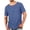 Dark Blue, variant on Men's Spring And Summer Solid Color Tops Fashion Man Imitation Denim Round Neck Short Sleeve Loose Fit Top