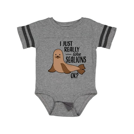 

Inktastic I Just Really Like Sea Lions Ok Boys or Girls Baby Bodysuit