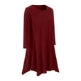 thumbnail image 6 of SHTXOZHI Women's Cocktail Dresses 3/4 Sleeve Crewneck A-Line Vintage Wedding Guest Dress, 6 of 9