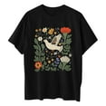 thumbnail image 5 of Njoeus Summer Outfits for Women Hawaiian Shirts for Women Oversized Tshirts for Women Summer Floral Printed T Shirt Cute Flower Graphic Tees for Women Girls Loose Fitted Crew Neck Short Sleeve Casual, 5 of 5