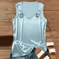 thumbnail image 4 of Kaemgyyd Silk Satin Tank Tops for Women Scoop Neck T Shirts Casual Camisole Sleeveless Clothes Summer Basic Tee, 4 of 6