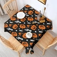 thumbnail image 2 of Musical Halloween Icons Pattern Square Tablecloth,Waterproof Square Table Cover,Wipeable Spillproof Washable Table Cover for Home Kitchen Party Decor 42"X42"(107x107cm), 2 of 6