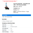 thumbnail image 2 of Front Fog Light Bulb - Compatible with 2006 - 2012 Chevy Malibu 2007 2008 2009 2010 2011, 2 of 2