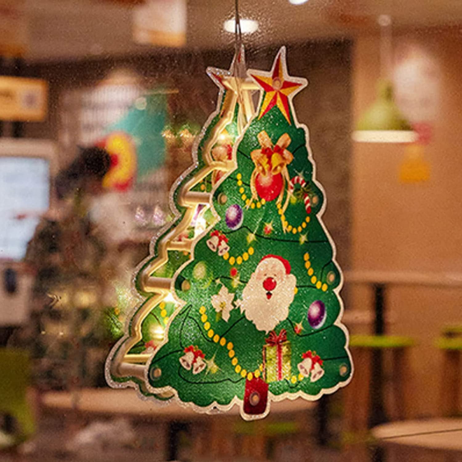 Lighted Christmas Window Silhouette Decoration Christmas Window