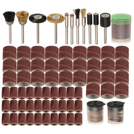 MOMOJIA 150Pcs Rotary Power Tool Fits Dremel 1/8" Shank Sanding Polish Accessory Bit Set