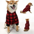 thumbnail image 4 of Winter Dog Sweatshirt Thickened Red Plaid Casual Medium Large Size 10.6x12.2x16.1 Inches, 4 of 6