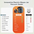 thumbnail image 4 of Electric Mason Jar Vacuum Sealer Kit, CooAoo 4 in 1 Vacuum Sealer for Wide and Regular Mouth Mason Jars, Automatic Stop Mason Jar Sealer for Vacuum Bags Containers Jars Wine Bottle,Blue, 4 of 8