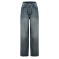 thumbnail image 5 of Jeans for Womens Mid Rise Barrel Jeans for Women Y2k Jeans Wide Leg Baggy Stretch Jeans, 5 of 6
