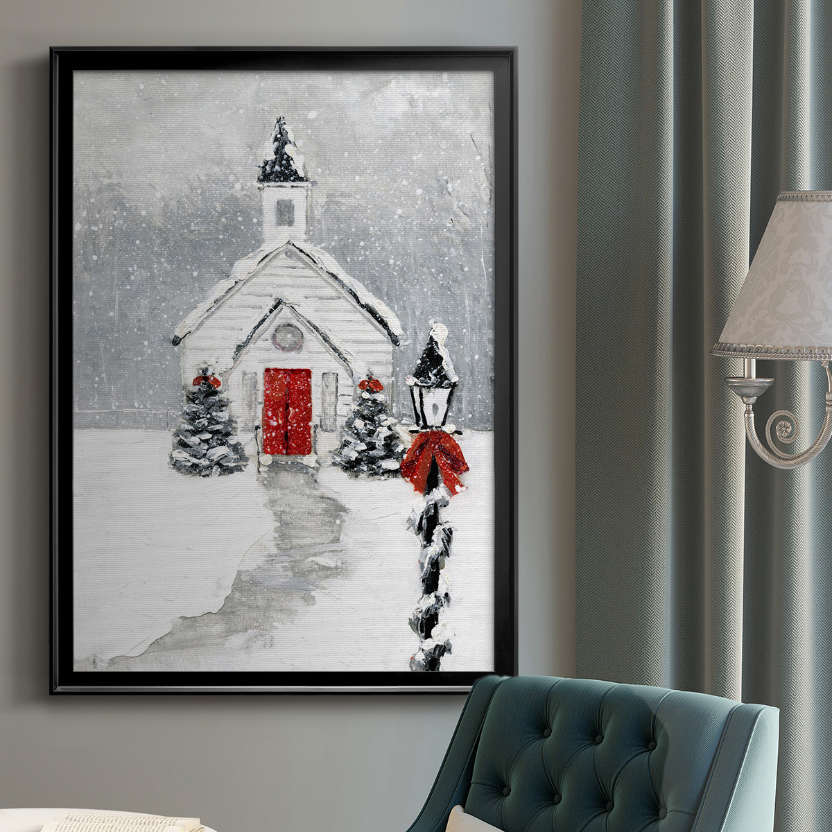 Soft Silent Night Premium Framed Print - Ready to Hang