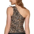 thumbnail image 4 of DKNY Women's Standard V-Neck Tankini Top, Black Multi, Medium, 4 of 4