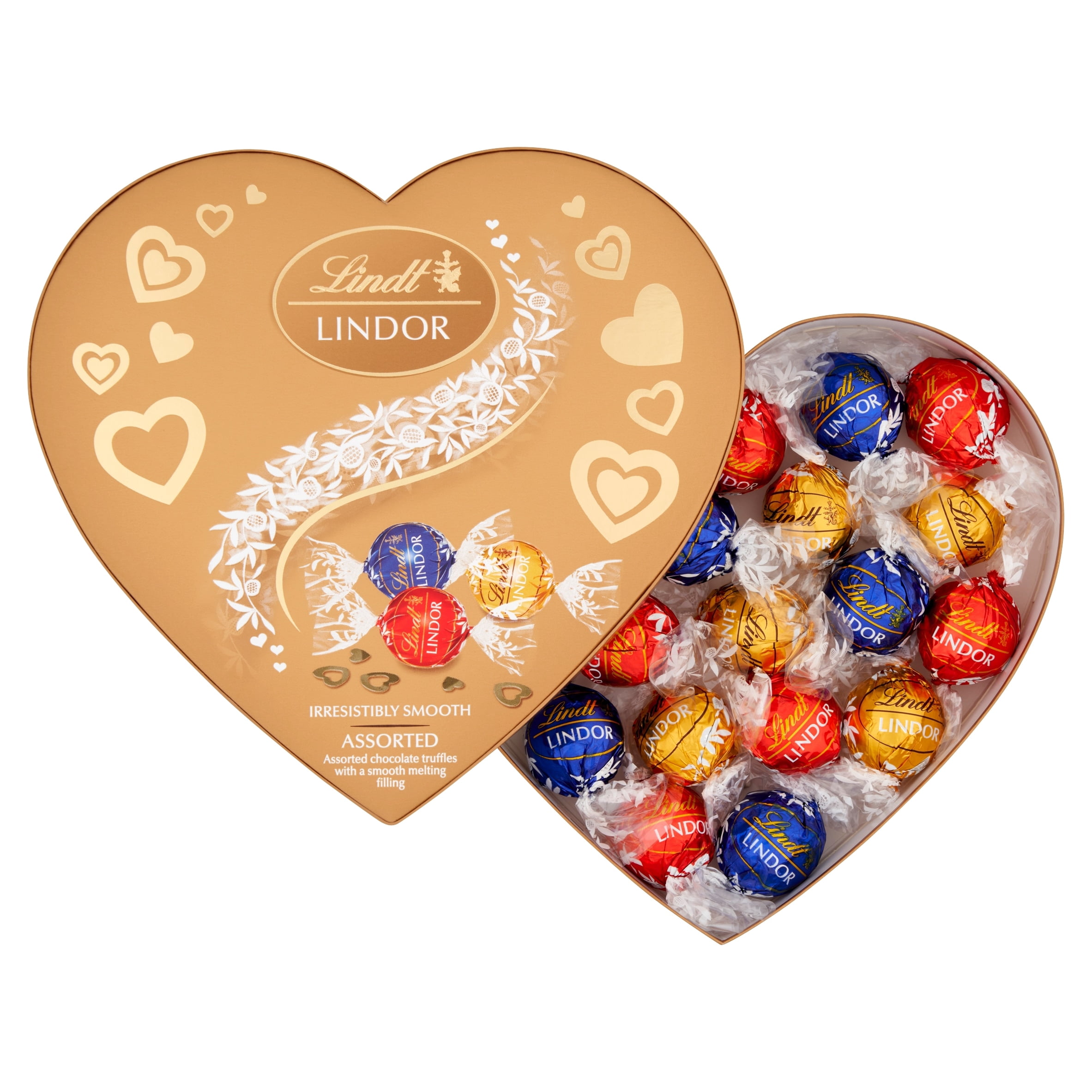 Lindt Lindor Assorted Chocolate Truffels Heart 200G, Imported from Britain