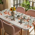 thumbnail image 3 of Vintage Leaves Table Cloths for 4 Foot Rectangle Tables, Summer Botanical Pastoral Watercolor Rustic Patio Waterproof Elastic Fitted Tablecloths, Washable Rectangular Table Cover for Camping, 3 of 8