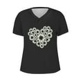 thumbnail image 4 of Wancir Women's Floral T-Shirts V-Neck Dandelion Sun Flower Graphic Casual Tee Boho Tops Cute Wildflowers Shirts, 4 of 4