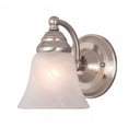 thumbnail image 1 of Vaxcel Stanford Wall Light Brushed Nickel Alabaster Glass Medium Bulb Down Direction, 1 of 2