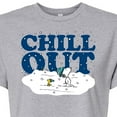 thumbnail image 3 of Peanuts - Chill Out - Juniors Cropped Cotton Blend T-Shirt, 3 of 6