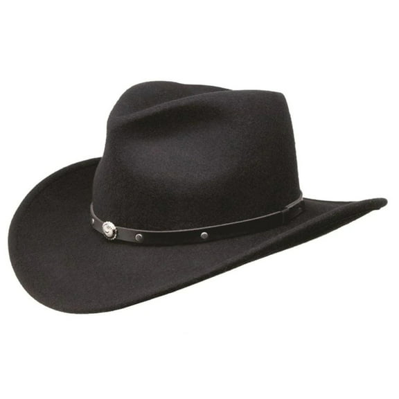 Black Creek Men's Crushable Felt Western Fashion Hat Black X-