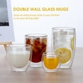 thumbnail image 3 of Zootealy 450mL Double Wall Glass Mugs Clear Borosilicate Glass Mugs Heat-resistant Tea Hot Beverage Wine Coffee Cup Birthday Gifts, 3 of 6