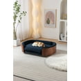 thumbnail image 6 of Dog Beds Scandinavian style Elevated Dog Bed Pet Sofa With Solid Wood legs and Walnut Bent Wood Back, Cashmere Cushion,Large Size,Cat Beds, 6 of 11
