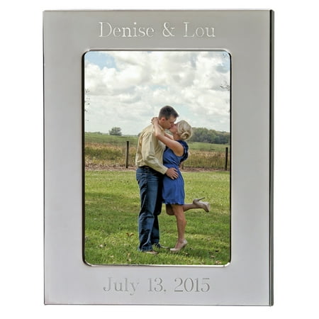 Personalized Silhouette Frame, Nickel Plated Holds 5