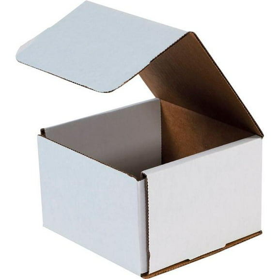 Global Industrial B40147 Corrugated Mailers, White - 6 x 6 x 4 in. - Pack of 50