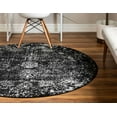 thumbnail image 2 of Rugs.com Monte Carlo Collection Rug – 6' Round Black Medium Rug Perfect For Kitchens, Dining Rooms, 2 of 9