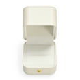 thumbnail image 4 of Oirlv Cream Leather Ring Box for Proposal, Wedding Ring Box, Gift Box Ring with Velvet Interior, 4 of 9