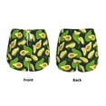 thumbnail image 5 of Vsdgher Fresh Avocado Print Women's Running Double Layer Shorts High Waisted with Pockets Elastic Yoga Workout Athletic Gym Sports, 5 of 8