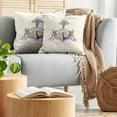 thumbnail image 5 of Ambesonne Ocean Throw Pillow Cover 2 Pack, Vintage Style Anchor Sign, 24", Orange Blue Yellow, 5 of 7
