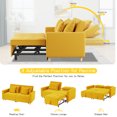 thumbnail image 6 of YODOLLA 3-in-1 Futon Pull Out Couch &  71" Sleeper Sofa Bed for Living Room & Bedroom, Convertible Loveseat in Yellow, 6 of 8