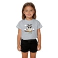 thumbnail image 5 of Tfken Soft Tops For Girls Comfy Daily Wear Holiday Short Sleeve Tees Tshirts Graphic Print T-Shirts Fashion Toddler Classic Clothes Size 8-9 Years, 5 of 5