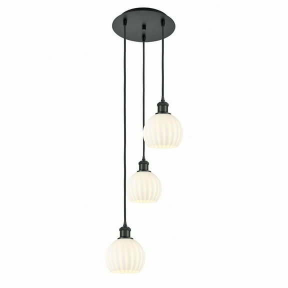 Innovations Lighting - White Venetian - 3 Light Cord Hung Multi Pendant In