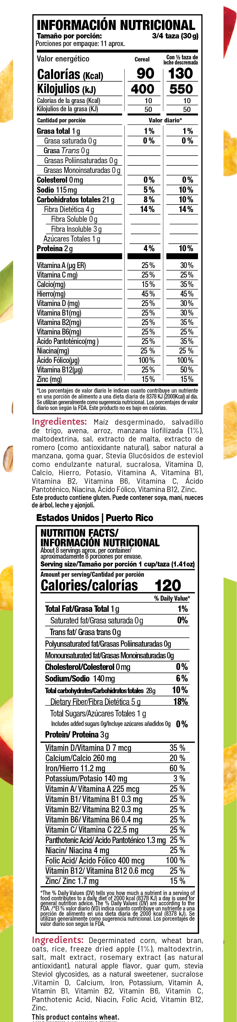 McCallum's All Inklusive Apple Zero - Crunchy Cereal with Apple, Gluten Free (pack of 1)