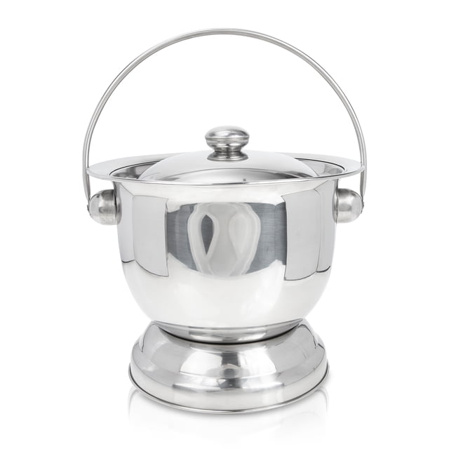 MIANGASTORE Stainless Steel Chamber Pot Portable Urinal with Lid Practical Spittoon Night Urine Pot