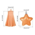 thumbnail image 2 of Dije Colgante acrílico estrella Unique Bargains 2uds Naranja, 2 of 6