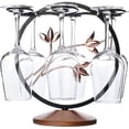 thumbnail image 1 of nipocaio Metal freestanding wine rack for wine glasses, kitchen, bar, table decoration, 1 of 5