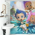 thumbnail image 4 of Bubble Guppies Shower Curtain Waterproof Polyester Fabric Bathroom Curtain Decorative Set with 12 Hooks, 4 of 7