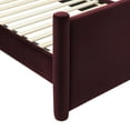thumbnail image 6 of Platform Bed Frame, King, Purple, Velvet, Hotel Bedroom, Modern Contemporary, HB38151, 6 of 7