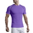 thumbnail image 2 of yillto Men Big and Tall Top Mock Neck Short Sleeve Shirts 3 Pack Undershirt Pullover Solid Color Tshirts, 2 of 5