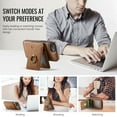 thumbnail image 2 of Dteck Magnetic PU Leather Case for iPhone 16E (2025), Compatible with MagSafe Accessory, Detachable Wallet RFID Blocking Card Holder Ring Stand Shockproof Protective Phone Case, Brown, 2 of 9