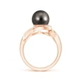 thumbnail image 2 of Angara Tahitian Cultured Pearl and Diamond Loop Ring in 14K Rose Gold for Women | June Birthstone Jewelry for Her, 2 of 8
