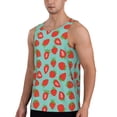 thumbnail image 2 of Picia Hand Drawn Strawberry Printed Men’s Performance Tank, Men's Workout Tank Top Moisture-Wicking Tank Top Muscle tee, Breathable Workout Shirt-3X-Large, 2 of 7