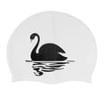 thumbnail image 1 of MasteelfCA 1PC Silicone Swimming Practical Waterproof Swim Pool Hat Long Hair Ear Protection Swim for Women Female (Swan Pattern), 1 of 7