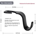 thumbnail image 6 of Car Seat Headrest Hook 4 Pack Hanger Storage Organizer Universal for Handbag Purse Coat fit Universal Vehicle Car Black S Type, 6 of 15