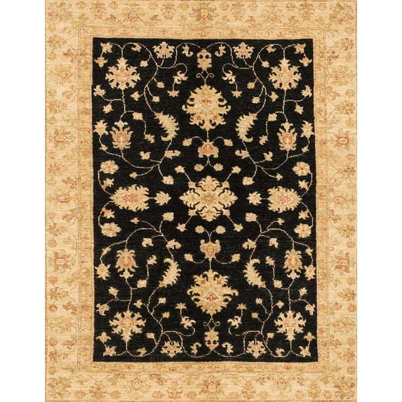 Ahgly Company Indoor Rectangle Abstract Bakers Brown Oriental Area Rugs, 2' x 5'